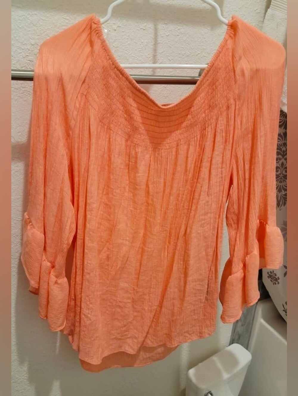 Zac & Rachel Vibrant Coral Blouse 1X